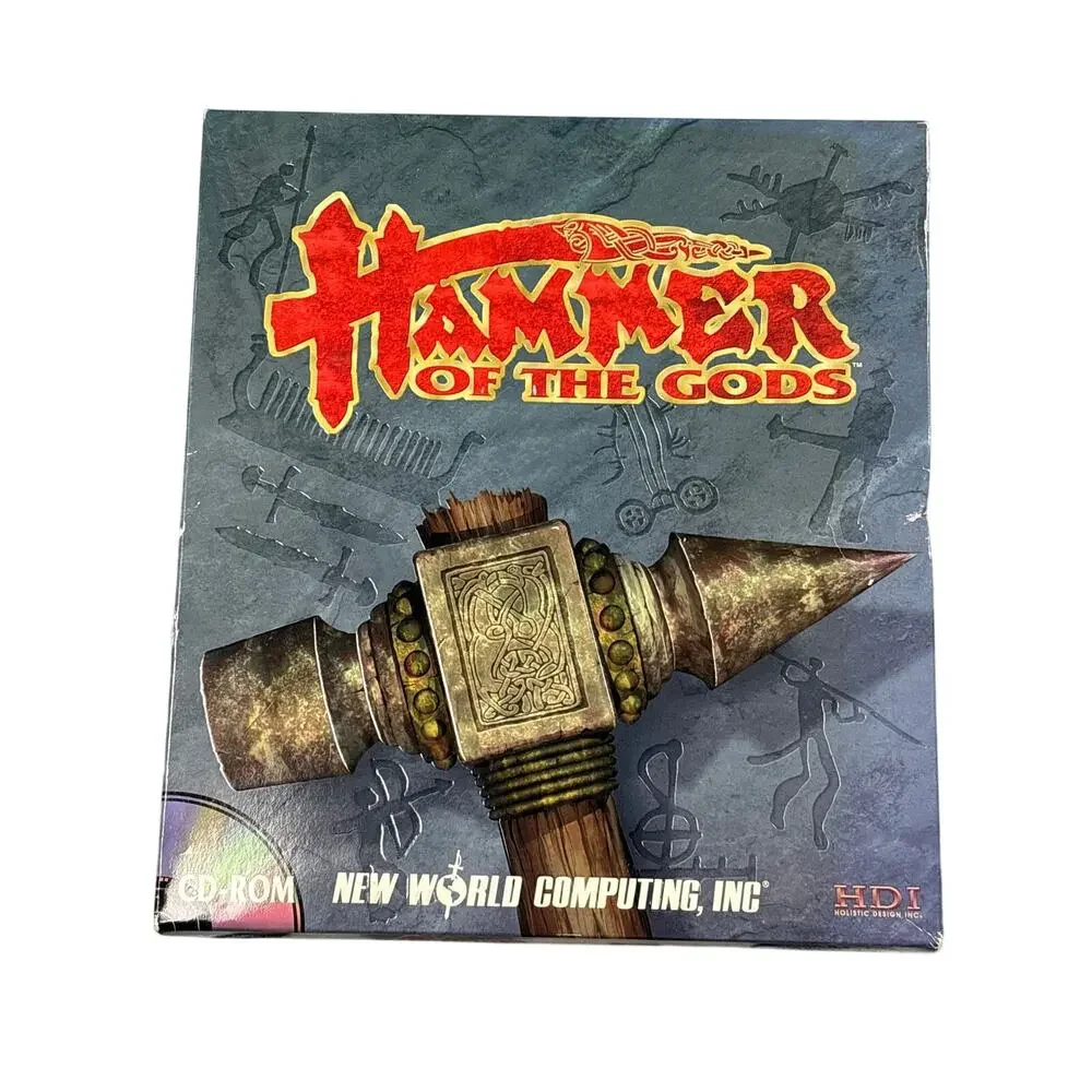 Hammer Of The Gods New World Computing Inc PC CD Rom DOS Vintage Game Big Box